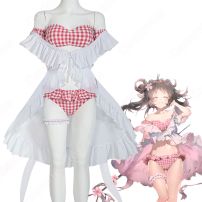 エイヤフィヤトラ 水着 コスプレ衣装 『アークナイツ/Arknights』 珊瑚海岸 夏 新コーデ cosplay 仮装 変装(アークナイツ（明日方舟） コスプレ衣装)