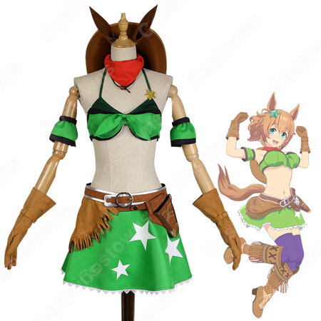 ウマ娘 タイキシャトル 勝負服 コスプレ衣装 コスプレ靴 ウマ娘 プリティーダービー タイキ ビキニ ガンマンイメージ Cosplay 仮装 変装 Costowns
