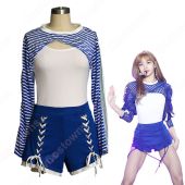 BLACKPINK LISA ジャズダンス衣装『Forever Young』リサ MVダンス服 仮装 アイドルスタイル衣装 韓国ファッション ステージ衣装 K-POP ジャズ団体服 日常着 トップス 半ズボン セット(アイドル制服・学生制服でおすすめの商品)