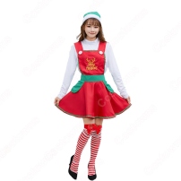 クリスマス衣装 サンタ衣装 メイド服 大人用 コスプレ衣装 サンタ テーマパーティー 衣装 赤いワンピース メイド喫茶店 クリスマス 仮装 コスチューム(202×202)