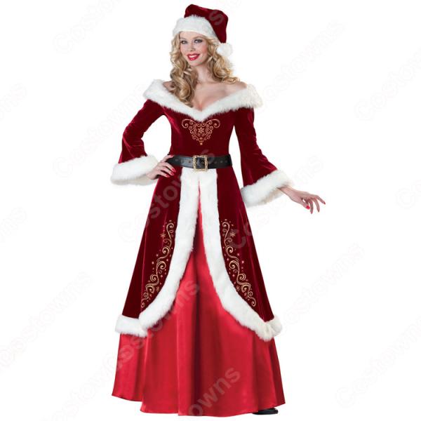 クリスマス サンタ衣装 サンタクロース コスプレ衣装 レディース セクシー 可愛い クリスマス衣装 サンタ テーマパーティー衣装元の画像