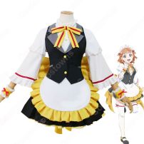 ラブライブ! 高海千歌（タカミチカ） メイド服 コスプレ衣装 『ラブライブ！サンシャイン!!×THEキャラSHOP』 メイド衣装 cosplay 仮装 変装(Love Live!（ラブライブ!） コスプレ衣装)