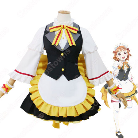 ラブライブ 高海千歌 タカミチカ メイド服 コスプレ衣装 ラブライブ サンシャイン Theキャラshop メイド衣装 Cosplay 仮装 変装 Costowns