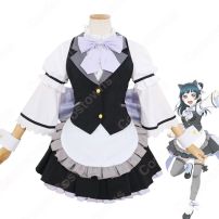 ラブライブ! 津島善子（ツシマヨシコ）メイド服 コスプレ衣装 『ラブライブ！サンシャイン!!×THEキャラSHOP』 メイド衣装 cosplay 仮装 変装(Love Live!（ラブライブ!） コスプレ衣装)
