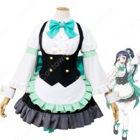 ラブライブ! 松浦果南（マツウラカナン） メイド服 コスプレ衣装 『ラブライブ！サンシャイン!!×THEキャラSHOP』 メイド衣装 cosplay 仮装 変装(Love Live!（ラブライブ!） コスプレ衣装)