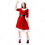 クリスマス衣装 クリスマスパーティー衣装 レディース Vネック 七分袖 ワンピース サンタ コスプレ衣装 コスチューム 大人用 女性用 仮装 サンタ衣装 2