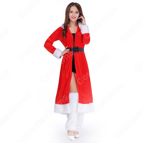 クリスマス衣装 クリスマスパーティー衣装 レディース セクシー マント ワンピース サンタ コスプレ衣装元の画像
