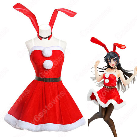 桜島麻衣 バニーガール コスプレ衣装 青春ブタ野郎 さくらじままい クリスマス セクシー 仮装 コスチューム Costowns