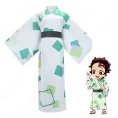 竈門炭治郎 (かまどたんじろう) 浴衣 コスプレ衣装 【鬼滅の刃】夏祭り cosplay 仮装 変装(送料無料)