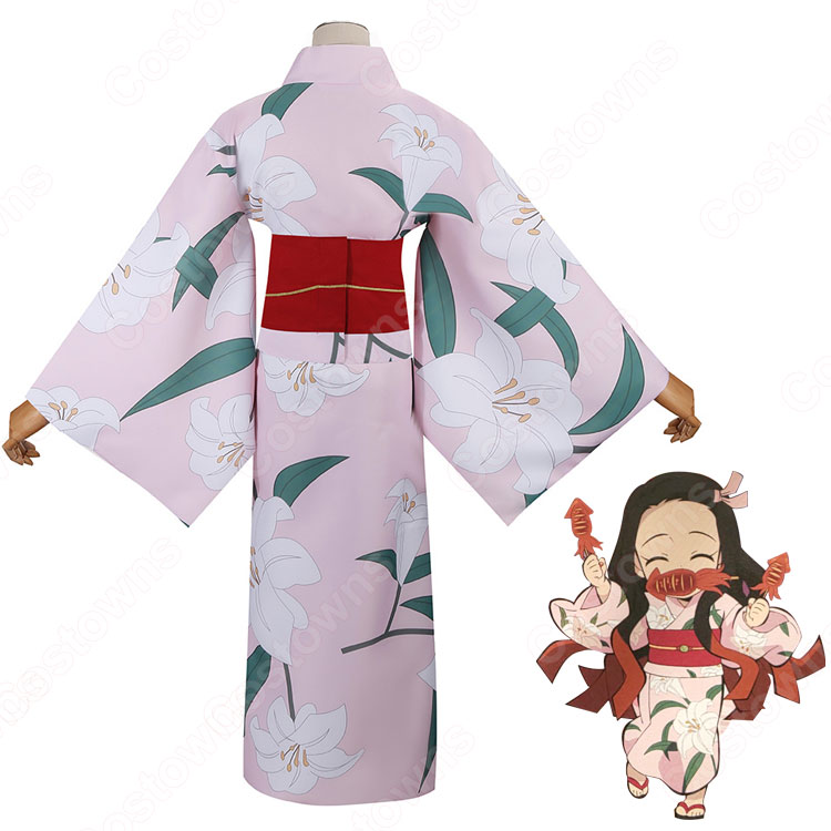竈門禰豆子 (かまどねずこ) 和服 浴衣 コスプレ衣装 【鬼滅の刃】夏