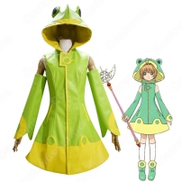 木之本桜 (きのもとさくら) カエル型 バトルコスチューム コスプレ衣装 『カードキャプターさくらクリアカード編』 cosplay 仮装 変装(202×202)