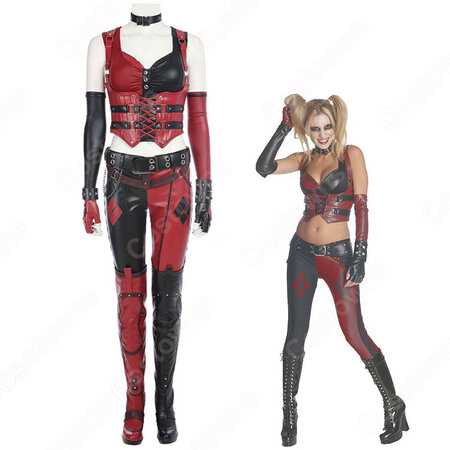 バットマン ハーレイ クイン コスプレ衣装 バットマン アーカム シティ ハーレー クィン Cosplay ハロウィン 仮装 Costowns