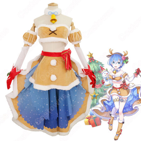 白猫プロジェクト リゼロ レム クリスマス衣装 コスプレ衣装 Re ゼロから交わる白猫生活2 Cosplay 仮装 変装 Costowns