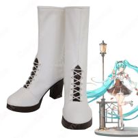 初音ミク コスプレ靴 高能手办团 コラボ 休日 コスプレ 靴/シューズ/ブーツ コスプレ用 道具(コスプレ ブーツ（靴）)