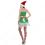 クリスマス エルフ コスプレ衣装 レディース セクシー グリーン ワンピース テーマパーティー装 大人用 サンタ衣装 2