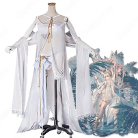 プラチナ 水着 コスプレ衣装 『アークナイツ/Arknights』 珊瑚海岸/CoralCoast 輝日の朝露 夏 cosplay 仮装 変装(202×202)