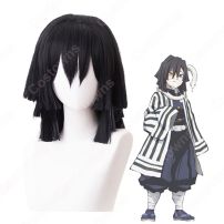 伊黒小芭内（いぐろおばない） コスプレウィッグ 『鬼滅の刃（きめつのやいば）』 黒 耐熱かつら cosplay wig 通販(コスプレウィッグ)