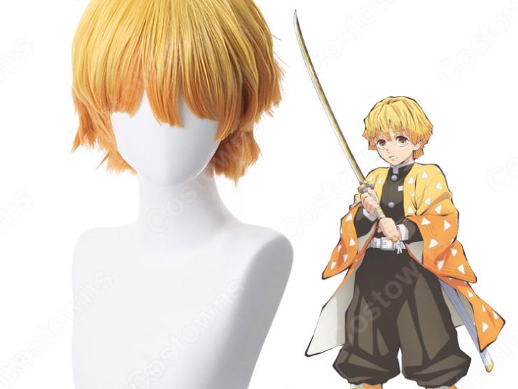 我妻善逸（あがつまぜんいつ） コスプレウィッグ 『鬼滅の刃
