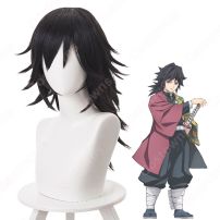 冨岡義勇（とみおかぎゆう） コスプレウィッグ 『鬼滅の刃（きめつのやいば）』 黒 耐熱かつら cosplay wig 通販(コスプレウィッグ)