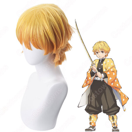 我妻善逸 あがつまぜんいつ コスプレウィッグ 鬼滅の刃 きめつのやいば 耐熱かつら Cosplay Wig 通販 Costowns