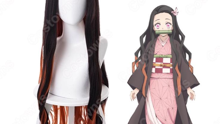 鬼滅の刃 竈門禰豆子 コスプレ ねずこ きめつ ウィッグ 草履