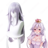 マリオブラザーズ キングテレサ姫 コスプレウィッグ 『スーパーマリオブラザーズ』 淡い紫 耐熱かつら cosplay wig 通販(202×202)