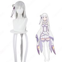 リゼロ エミリア コスプレウィッグ 『Re:ゼロから始める異世界生活（リ・ゼロからはじめるいせかいせいかつ）』 耐熱かつら cosplay wig 通販(コスプレウィッグ)