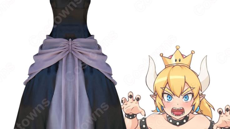 スーパーマリオブラザーズ コスプレ衣装の通販 クッパ姫（くっぱひめ） 仮装 コスチューム - Costowns