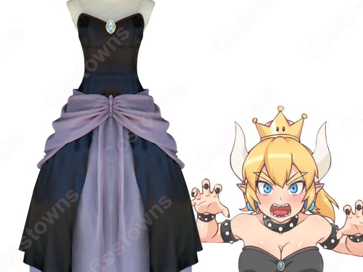 スーパーマリオブラザーズ コスプレ衣装の通販 クッパ姫（くっぱひめ） 仮装 コスチューム - Costowns