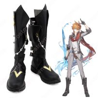 タルタリヤ（Tartaglia） 公子 コスプレ靴『原神(げんしん)』 コスプレ シューズ/ブーツ コスプレ用 道具 男女兼用(コスプレ ブーツ（靴）)