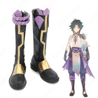 魈（ショウ） コスプレ靴『原神(げんしん)』 コスプレ シューズ/ブーツ コスプレ用 道具 男女兼用(202×202)