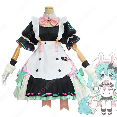 初音ミク はつね ミク 魔法少女 パテシエ コスプレ衣装 可愛い メイド服 Cosplay 仮装 変装 Costowns