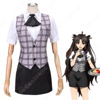 FGO×スイーツパラダイス カフェスタッフ風衣装 コスプレ衣装 「Fate/Grand Order -絶対魔獣戦線バビロニア-×SWEETS PARADISE」 マシュ・キリエライト ギルガメッシュ マーリン イシュタル エレシュキガル キングゥ cosplay 仮装 変装(FATEシリーズ コスプレ衣装)