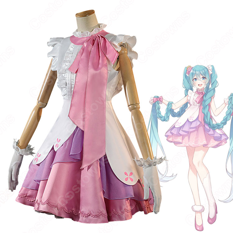 [linden] VOCALOID 初音ミク 【非公式/二次創作】 Wonderland ラプンツェル コスプレ コスチューム cosplay イベント学園祭 演出服 初音ミク（はつね ミク） ラプンツェル コスプレ衣装 可愛い