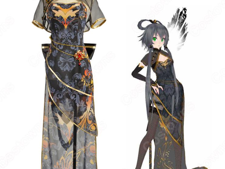 洛天依 ルオ•テンイ チャイナドレス　　　サイン箔押し キラカード d4ab60b69ac7405a99f1d031545a3b