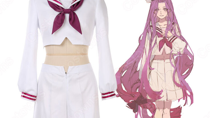 FGO メドゥーサ 白い服の水兵さん コスプレ衣装 『Fate/Grand Order』（フェイト・グランドオーダー） 概念礼装 セーラー服  cosplay 仮装 変装 - Costowns
