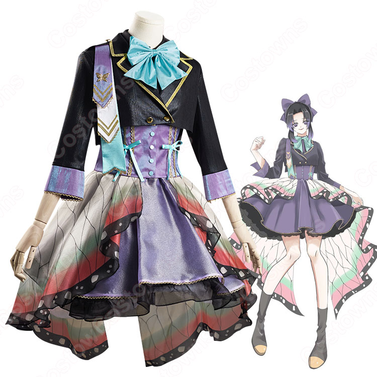 costomo製　鬼滅の刃　胡蝶しのぶ　コスプレ衣装　Lサイズ 76352fa9cfeb4cdbadd81aaaa33a2c