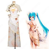 初音ミク（はつね ミク） 金糸雀（カナリア） チャイナドレス コスプレ衣装(202×202)