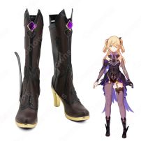 フィッシュル・ヴォン・ルフシュロス・ナフィードット（エミ） コスプレ靴『原神(げんしん)』 断罪の皇女フィッシュル コスプレ シューズ/ブーツ コスプレ用 道具 男女兼用(コスプレ ブーツ（靴）)