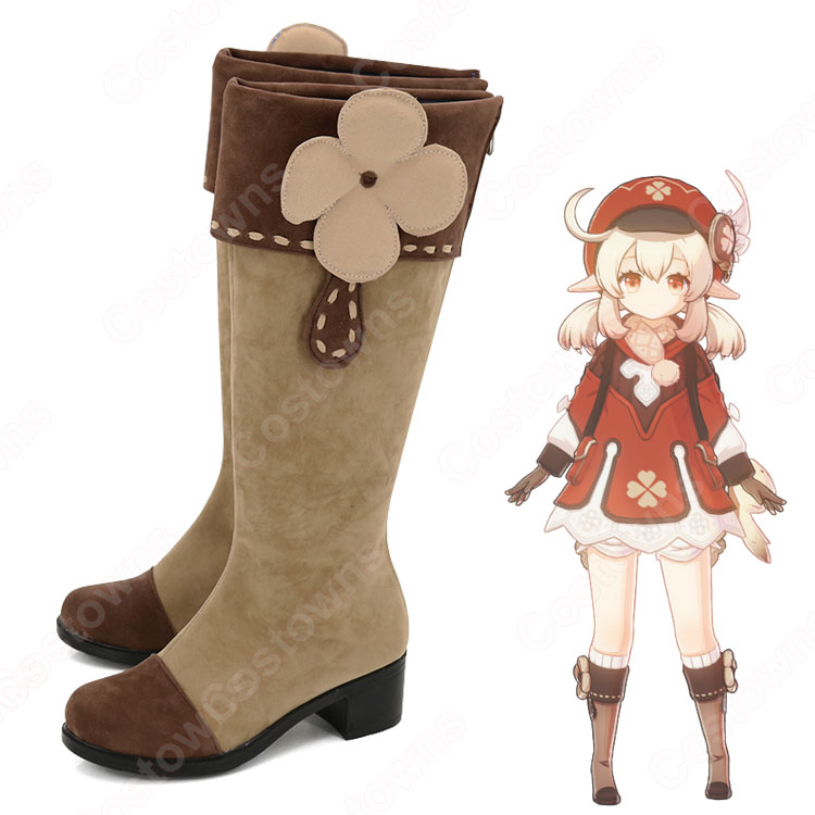 クレー（Klee ） コスプレ靴『原神(げんしん)』 コスプレ シューズ/ブーツ コスプレ用 道具 男女兼用 - Costowns TKSYS☆実物撮影！原神（げんしん） ジン・グンヒルド コスプレ 靴 コスプレ ブーツ コスチューム