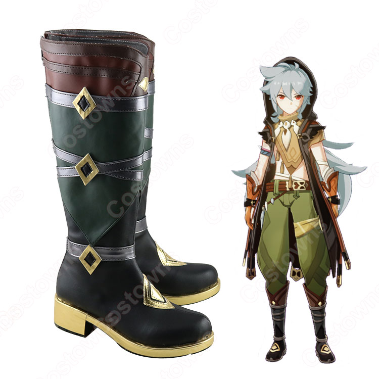 【即コス可能】原神 げんしん レザー コスプレ 衣装 ウィッグ 靴ブーツ 原神 Genshin げんしん レザー Razor コスプレ靴 コスプレブーツ