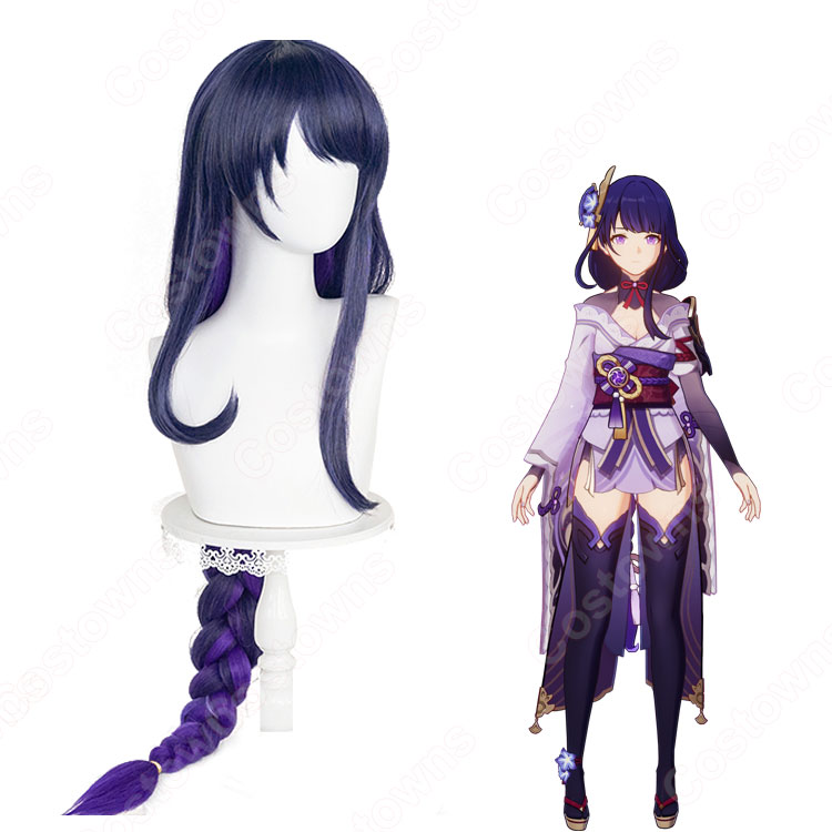 らい 雷電将軍　 衣装＋ウィッグ＋武器2種セット 原神 雷電将軍 コスプレ 衣装セット(Sサイズ)、ウィッグ - メルカリ