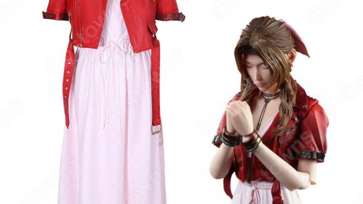 FFVII エアリス・ゲインズブール（Aerith Gainsborough） コスプレ衣装 『ファイナルファンタジーVII 』（ファイナルファンタジーセブン、FINAL FANTASY VII ） cosplay 仮装 変装 - Costowns