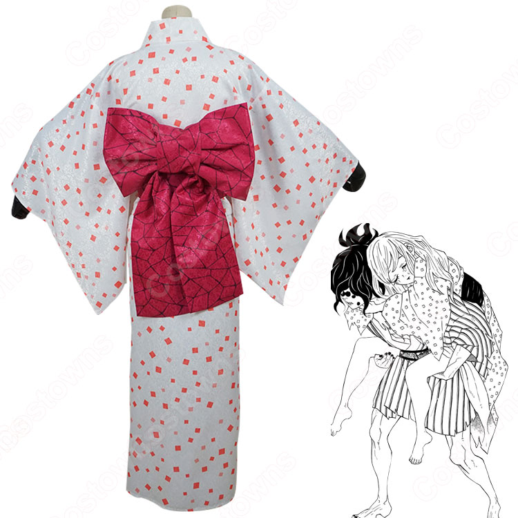 鬼滅 堕姫（だき） / 梅（うめ） 幼少期 浴衣 コスプレ衣装 『鬼滅の刃