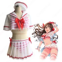 島村卯月（しまむらうづき） はじけて♪サマー 水着 コスプレ衣装 『アイドルマスター シンデレラガールズ』 cosplay 仮装 変装(アイドルマスター コスプレ衣装)