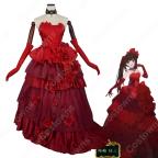 時崎狂三（ときさきくるみ） 赤 ドレス コスプレ衣装 『デート・ア・バレット』 cosplay 仮装 変装