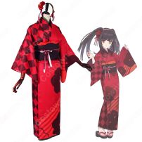 デアラ 時崎狂三 (ときさきくるみ) 夏 浴衣 コスプレ衣装 『デート・ア・ライブ』 cosplay 仮装 変装(デート・ア・ライブ コスプレ衣装)