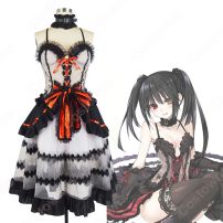 時崎狂三（ときさきくるみ） ドレス コスプレ衣装 『デート・ア・ライブ』 cosplay 仮装 変装(デート・ア・ライブ コスプレ衣装)