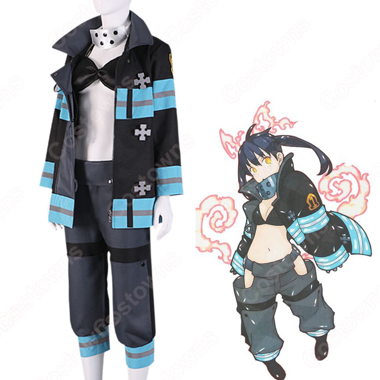 環古達 コスプレフルセット 第8特殊消防隊 環古達（タマキコタツ） 黒ビキニ 防火服 コスプレ衣装