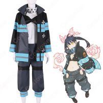 第8特殊消防隊 環古達（タマキコタツ） 黒ビキニ 防火服 コスプレ衣装 『炎炎ノ消防隊』（えんえんのしょうぼうたい） cosplay 仮装 変装(炎炎ノ消防隊 コスプレ衣装)